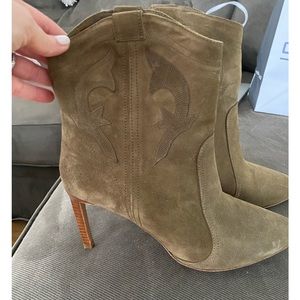 Brand new suede olive green